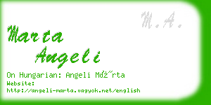 marta angeli business card